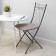 Folding stool "Nika 1", the color of the gray seat, frame mix