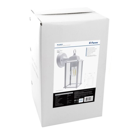 Sadovo-park lamp Feron PL201, IP44, E27, 60 W, 117x150x285 mm, white color-6