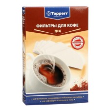 Filters for coffee No. 4, disposable, bleached, 100 pcs.