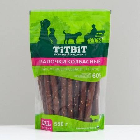 Titbit treat for dogs sausages, for all breeds, 550 g