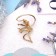 Brooch "Gymnast" with a ribbon, the color is blue in gold