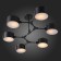 Ceiling EVOLUCE lamp. Sle183402-06. Gemento. 6x60 W, E14, 73x95.5x32 cm, black color