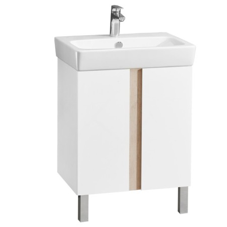 Tumbling under the Aquaton Country sink, 60 cm, white color, oak Verona