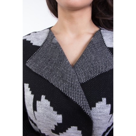 Cardigan female, size 46, black color-4
