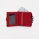 Women's wallet on the button, red color