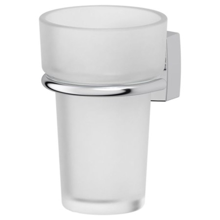 Holder with a glass, matte crystal, chrome, fbs