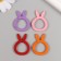 Carabiner Metal "Bunny Head" MIX 3.8x2.7 cm