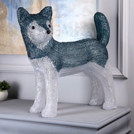 LED figure "Wolf" 50 × 47 × 21 cm, acrylic, 88 LED, 220 V, glow of white-1