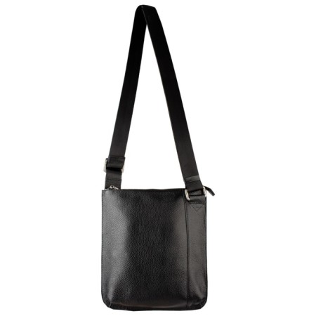 Male bag, lightning department, 2 outer pockets, adjustable belt, black color-1