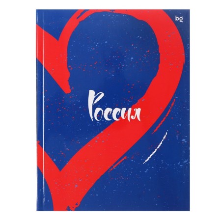 Business block A5 64 sheets in a cage, Russia, cardboard cover, glossy lamination, selective varnish, block 60g/m2, mix-2