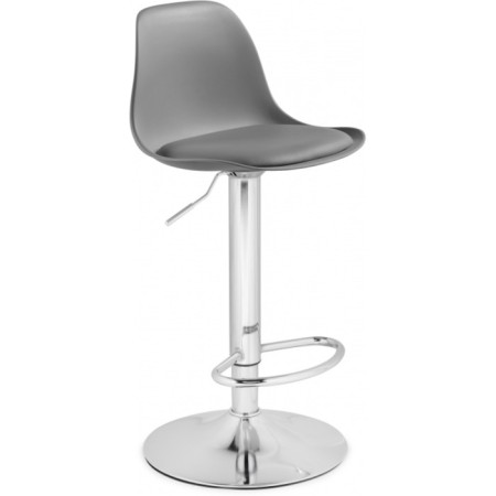 Soft Metal/Plastic/Ecokozha, Chrome/gray 38x38x86 cm chair