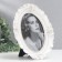 Polystone photo frame 10x14 cm "Flower patterns" white 15.5x19.5 cm