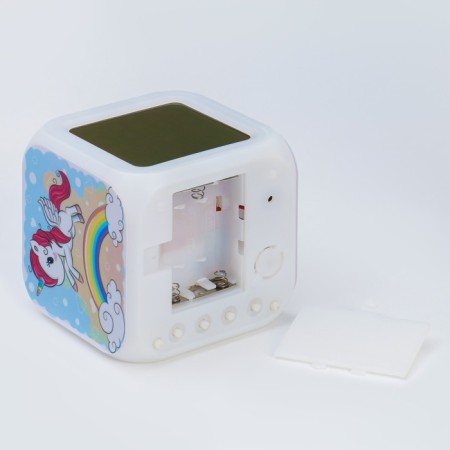 Clock - electronic children's an alarm clock "desktop" table, with backlight, 8 x 8 cm, aaa-2