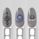 Nail stickers "look", voluminous, multi -colored