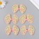 Decor for creativity Textile embroidery "Bow in orange-yellow flowers" 7x5.5 cm