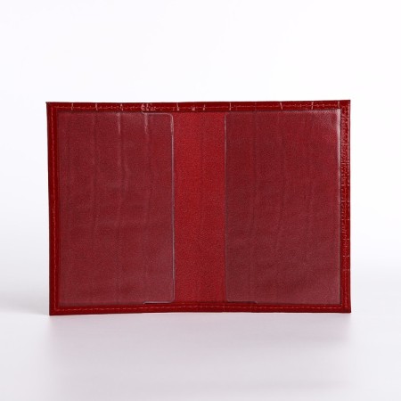Passport cover, crocodile, red color-4