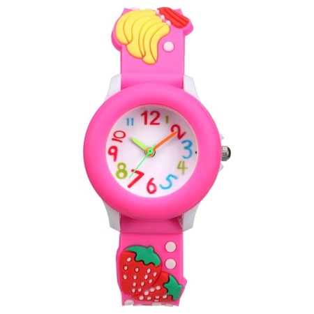 Watch of nursery, "Fruits", D-2 cm, strap silicone L-20 cm
