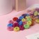 Hair elastic band "Mahrushka Shine" (set 42 pcs) corrugation, 1.5 cm, mix