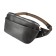 Waist bag, 2 departments, adjustable belt, gray color