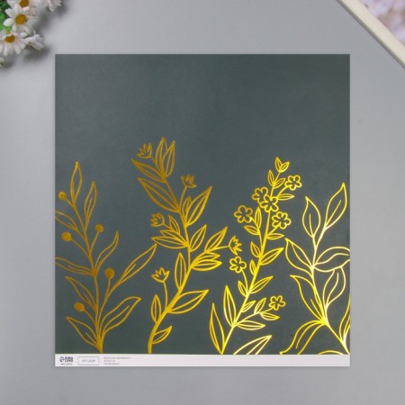 Paper D/Scrap Bilateral "Vera. Fwear Gold", 180 g, nr 5 pcs 30.5x32 cm-4