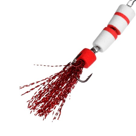 Bait jig Lucky John Pennon No. 25, white, red in a blister-2