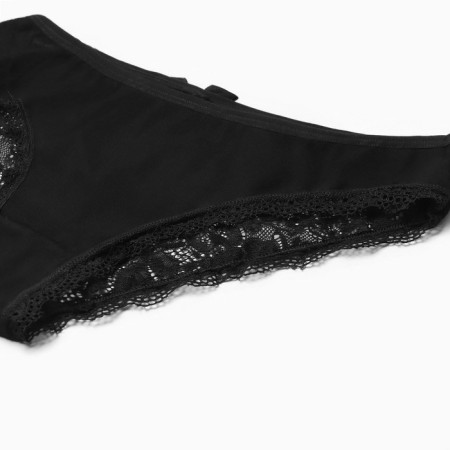 Panties female Brazilian, black color, size 46 (m)-1