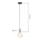 Lamp E27, wire 1 m, chromium color