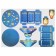 3D designer-suspension "Blue Lantern"
