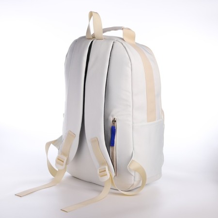 Young backpack from a lightning textile, 5 pockets, white color-3