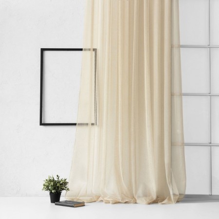 Tulle "Woodstock", size 500x270 cm, beige color
