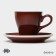 Coffee steam porcelain Magistro Coffee Time, 2 objects: a cup 180 ml, a saucer d = 14.5 cm, brown color