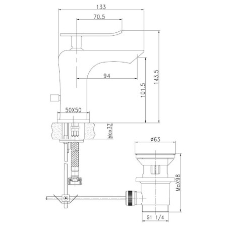 Lemark Contest LM5806CW shell mixer, monolithic, chromium color, white-2