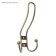 Furniture tundra hook TKT002, three -rod, bronze, 4 pcs TMP