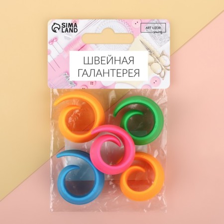 Clamps for coils of threads, silicone, d = 2.8 cm, color colorful color-6