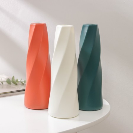 Vase for flowers "Grace", 4 × 7 × 21 cm, 450 ml, white color-2