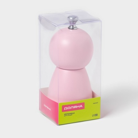 Mill for spices of the Dolyan "Cloud", 13.2 cm, pink color-4