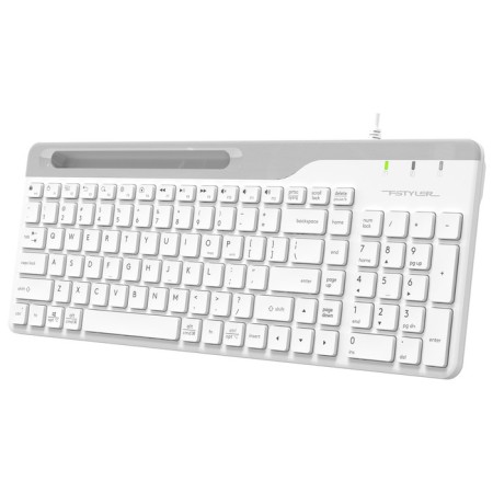 Keyboard A4Tech FSTYLER FK25 White/Gray USB Slim-7