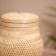 Basket with a lid weaved, from bamboo 20x20x22 cm
