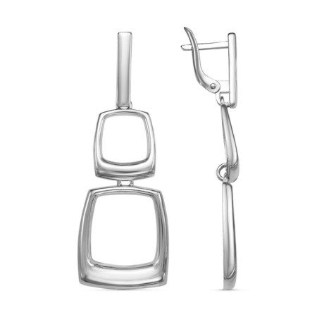 Earrings "minimal" squares, echoing with oxidation