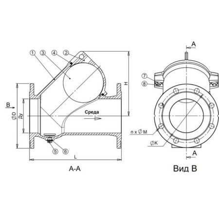 VECOFI CBL4240, ball, cast iron, PN10, DN50 valve-1