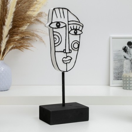 Figure "Lucretius on the stand" Black and white, 34cm
