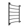 Water towel "Sanprise" Classic P6, 500x800 mm, lower connection., Black matte