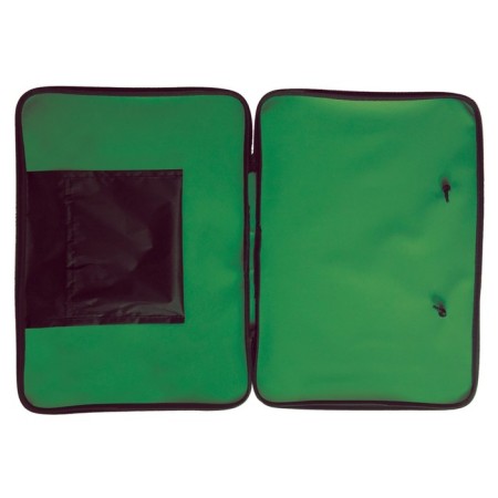 Folder for drawings and drawings A3, 470 x 340 x 20 mm, with handles, with inner pocket, textiles, 1Sh32 "Creativity" Green-2