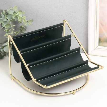 Claus for trifles metal, leatherette 4 tiers "Scandy" black 20.5x20x14.5 cm