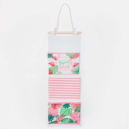 Textile pocket "Tropical Dream" 3 departments, 20x56 cm-1
