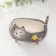 Souvenir Ceramics stand "Gray well -fed cat with colors" 11.2x7.6x11.8 cm