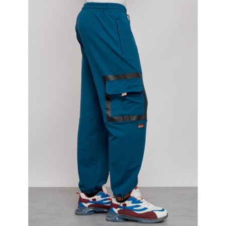 Sports male trousers, size 48, blue color-22