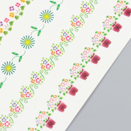 Tattoo on the body color "Flower ribbons" 12x7.5 cm-2