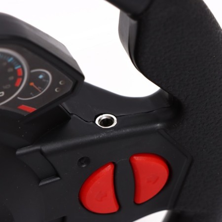 The radio -controlled "coupe" machine includes pedal and steering wheel, works on batteries, the color is blue-7