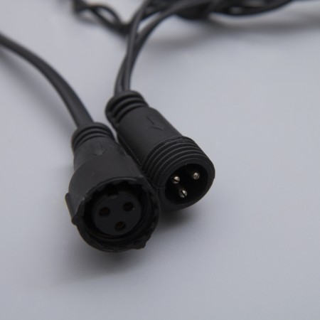 Garland "fringe" 3 × 0.9 m, IP44, UMS, dark thread, 232 LED, glow warm white, 220 V-4
